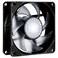 Cooler Master SickleFlow 80 AllBlack Square Frame Fan Air Balance Curve Blade Sealed Bearing PWM Control for Computer Case  Air Coolers