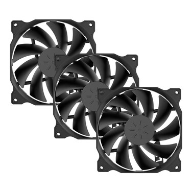 upHere 3Pack Long Life Computer Case Fan 120Mm Cooling Case Fan For Computer Cases Cooling12Bk33