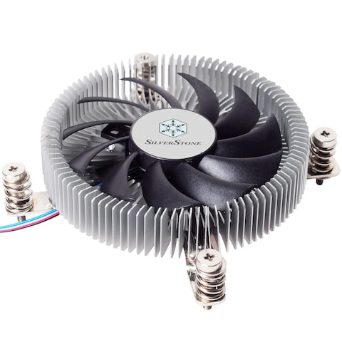 Silverstone Technology SstNt07115XUSa Lga11501151115511561200 Cpu Cooler Low Profile 23Mm Tall For 65W Tdp Support With 80Mm Pwm Fan SstNt07115X