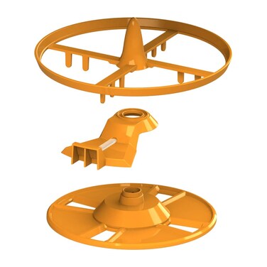 Baby Brezza Formula Pro Advanced Replacement Stirring Wheel Locking Cover and Measuring Wheel Set aka Orange Parts