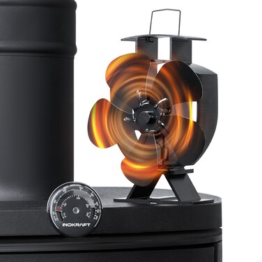 InoKraft Wood Stove Fan for WoodLog BurnerFireplace Wood Stove Fan Heat Powered which Needs no Electricity Bring you Warm in Winter