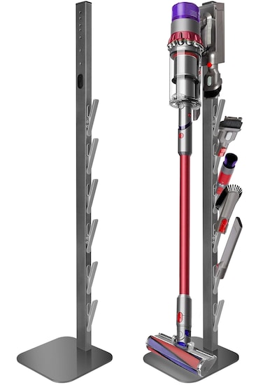 Haturi Vacuum Stand for Dyson Gen5 V15 V12 V11 V10 V8 V7 V6 Hidden Power Cord Design Standing Dock Holder Metal Docking Station for Dyson Handheld Cordless Vacuum Cleaner  Accessory  Attachment