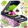 SNIFITAR Vegetable Chopper Pro Onion Chopper 14 in 1Multifunctional Food Chopper Kitchen Vegetable Slicer Dicer CutterVeggie Chopper With 8 BladesCarrot and Garlic Chopper With Container Grey