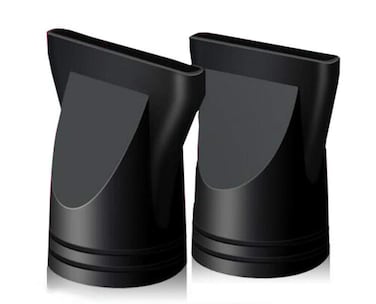 erioctry 2PCS Plastic Salon Hair Dryer Nozzle Replacement Narrow Concentrator Replacement Blow Flat Hair Drying Nozzle Black