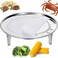 Round Steamer Rack 1pcs with Silicone Steamer Liners Stainless Steel Food Steamer Basket with Removable Stand for Steamer Cooking Instant Pot Steamer Basket for Vegetables Dumplings fish and Seafood