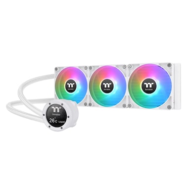 Thermaltake TH360 V2 Ultra ARGB SyncAlO Liquid CoolerARGB Fan 120  3PWM 5001500rpmWater Block 21 LCDWhite CLW405PL12SWA