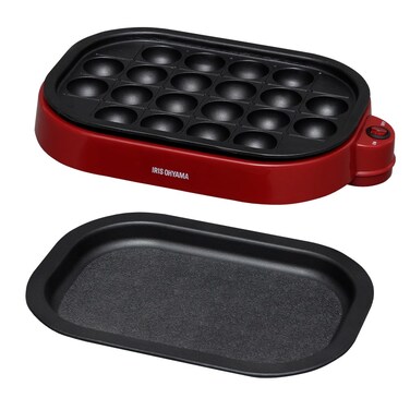IRIS OHYAMA takoyaki 2WAY plate Red ITY20WAR