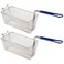 Bei Cheng 2PCS Deep Fryer Basket With NonSlip Handle Heavy Duty Nickel Plated Iron Construction 13 14 x 6 12 x 6 Commercial Use