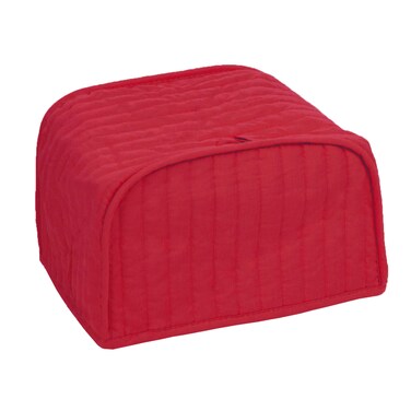 Ritz Two Slice Toaster Cover Paprika  PolyesterCotton Quilted Two Slice Toaster Appliance Cover Dust and Fingerprint Protection Machine Washable Paprika Red
