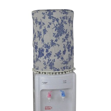 ZUYYON Water Dispenser Barrel Dust Cover for 5 Gallon Water Bottles Cotton Linen Printing Water Cooler Cover Decor Reusable Bucket Dust Proof Cover for Home Office