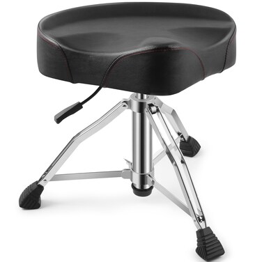 Ramzi Drum Throne Airlift Heavy Duty Drum Throne SeatDrum Throne Adjustable Stool Drum Motorcycle Style Drum Throne Drummer Stool with with Double Braced AntiSlip Feet Saddle Drum Seat