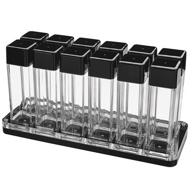 Normcore 12 Tubes Coffee Bean Cellars with Stand  Hopper  Single Dose Coffee Bean Vaults  Espresso Bean Storage Set  OneWay Exhaust Valve  Capacity 2528g