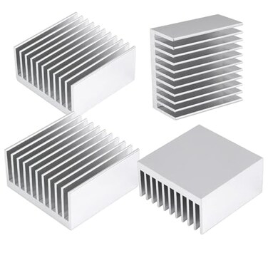 Awxlumv 4PCS Heat Sink Kit 40x40x20mm Aluminium Heatsink Cooler 40mm for Cooling VRM GPU Stepper Driver 3D Printers Stepper Motor NEMA 17 TEC112706 Thermoelectric Peltier Led