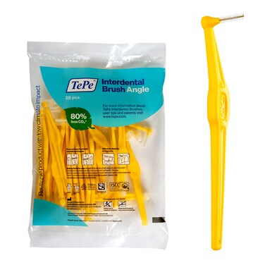 Tepe Angle Interdental Brush 07mm 25 Pack Yellow