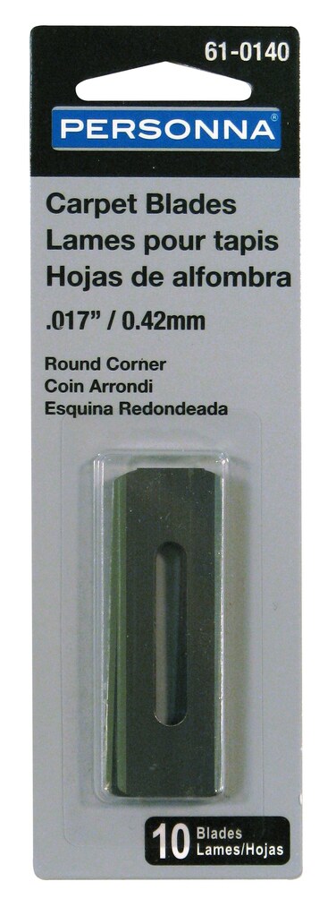 Personna 610140 Heavy Duty 10 Slotted Round Corner Double Edge Carpet Blades
