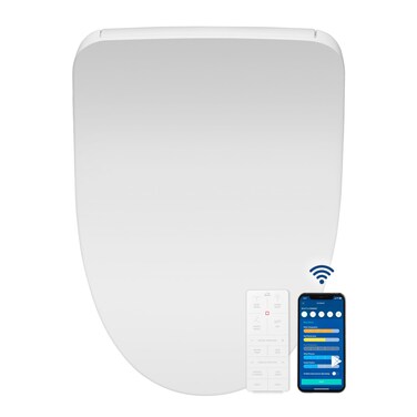 Bio Bidet BB1200 Smart Bidet Toilet Seat with AppEnabled Controls for iOs  Android Unlimited Warm Water Heated Seat and Warm Air Dryer