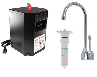Westbrass HotMaster DT1F27126 DigiHot Instant Hot Water Dispenser Faucet and Digital Tank System Polished Chrome
