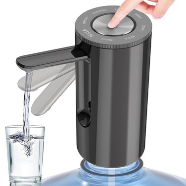 YISH Water Dispenser Pump Water Pump 5 Gallon Water Bottle Electric Water Dispenser Rechargeable USB Water Bottle Pump Portable Foldable Drinking Water Pump for Home Office Kitchen Camping
