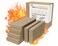 GIRtech USL Intermediate Fire Brick 2340F Pack of 6 Fire Bricks for Internal Lining Heating Units Insulating Warming layer for Fireplace Steel Furnace Wood Stove Ceramic Oven Kiln Blacksmith Forge