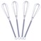 zYoung 4 Pcs 7 Inch Mini Whisk  Small Wire Kitchen Whisks  Small Sizes Make for Easier Whisking Action