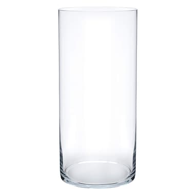 Royal Imports 13cm wide x 30cm tall Clear  Flower Glass Vase Decorative Centrepiece For Home or Wedding  Cylinder Shape 30cm Tall 13cm Opening Clear