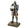 Amoysanli Medieval Armored Warrior Big Candlestick Holder Resin Tealight Holder Warrior Decorative Bookends Desktop Small Container for Key Safety Pins Crafts Metal Clips 1512 Inch Blue