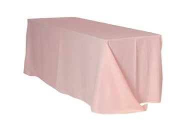 Your Chair Covers Rectangular Polyester Tablecloths 90 W x 132 L Blush