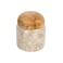 Creative CoOp Modern Marble Wood Lid Natural Canister
