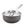 Breville Thermal Pro Hard Anodized Nonstick Sauce PanSaucepanSaucier with Lid 25 Quart Gray