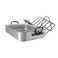 Mauviel MCook CI 5Ply Stainless Steel Roasting Pan With Rack and Cast Iron Handles 157 x 118in Made In France