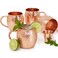 Prisha India Craft Set of 4 Copper Barrel Mug for Moscow Mules 520 ML  17 oz 100 pure copper Mule Cup Moscow Mule Cocktail Cup Copper Mugs Cocktail Mugs