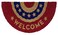 Briarwood Lane Patriotic Bunting Coir Doormat Natural Fiber Red White  Blue Outdoor 18 x 30