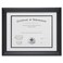 Lawrence Frames Dual USe 11 By 14Inch Certificate Picture Frame With Double Bevel Cut Matting For 85 By 11Inch Document Black