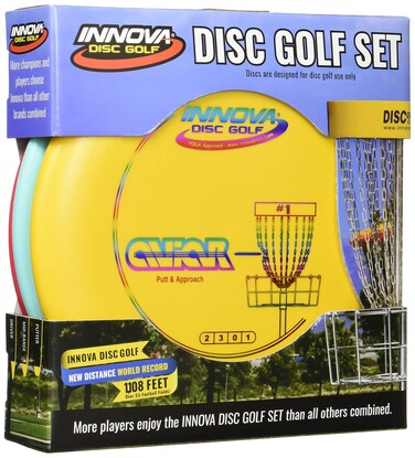 Innova Disc Golf Set  Driver MidRange  Putter Comfortable DX Plastic Colors May Vary 3 Pack NA
