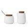 Viva Scandinavia Nicola Cream and sugar set with spoon made of porcelain Pure White