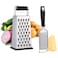 Edgnb 2 Pack Cheese Grater  Handheld Cheese Grater Set Stainless steel Vegetable Slicer Food Shredder 4Sided Convenience Gadgets with Lemon Zester Grater With Handle Kitchen Gadgets And Tools