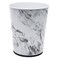 Bath Bliss 5 Liter Small Wastebasket  Round Open Top  Trash Can  Bathroom  Bedroom  Kitchen  Office  Dorm  Disposal Waste Bin  Garbage  Marble