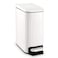 TrashAid Slim Bathroom Trash Can with Lid Soft Close 6 Liter16 Gallon Stainless Steel Small Garbage Can with Removable Inner Bucket Step Pedal Slim Wastebasket for Toilet Office Bedroom White