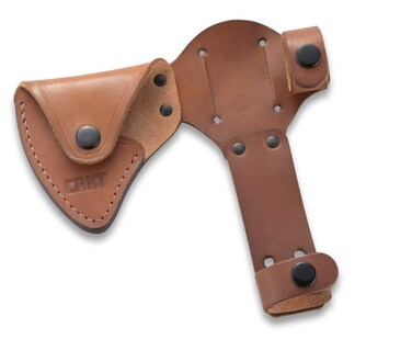 CRKT Woods Chogan Tomahawk Sheath Full Grained Leather Multiple Snaps Belt Loops for Secure Carry of THawk for Use 2730 D2730