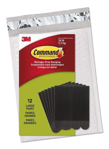 Command PH206BLK12NA Hanging 12 Pairs Black Picture Strips
