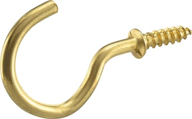 The Hillman Group Hardware Essentials 851848 Cup Hook Brass 12 6 pack