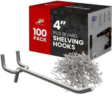 Online Best Service 100 PC PEG Board Hooks 4 inch Pegboard Hooks 4 Length Wholesale Lot