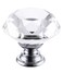 Eokoaiee 5 Pieces Drawer Knob Pull Handle Crystle Glass Square Cabinet Pulls Knobs with Screws for Home Office