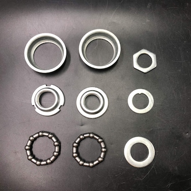 Dolphin1986 2 Cup Bottom Bracket SetOnePiece Bottom Bracket Cup Set Bearings IncludedSilver