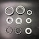 Dolphin1986 2 Cup Bottom Bracket SetOnePiece Bottom Bracket Cup Set Bearings IncludedSilver