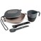 UCO 6Piece Camping Mess Kit with Bowl Plate Camp Cup and Switch Spork Utensil Set