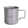 usharedo Titanium Coffee Mug Titanium Pots Titanium Cup with Foldable Handle Outdoor Camping Water Mug Tableware 143oz420ml Ti1518B