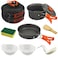 Camping Cooking Set7Pcs Camping Pan Set for Backpack Cookware Pot and Pans Set Survival Cooking Kit for Hiking Cooking Gear Outdoor Cooking and PicnicHiking Picnic