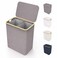 Lonbet  Grey Double Laundry Basket With Lid and Removable Laundry Bags  XXL 150 L  Extra Large Hamper Basket 2 section  Laundry Sorter With 2 Compartments  Bamboo Double Laundry Basket With Lid
