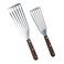 GREATLINK Fish Spatula  Stainless Steel Slotted Turner with Durable 12mm Thickness Blade for FishEggMeatDumpling Turning Flipping Frying and Grilling  Set of 2